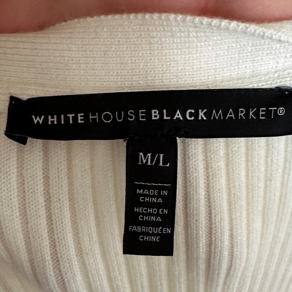 White House Black Market Cream Cardigan - Picture 6 of 7
